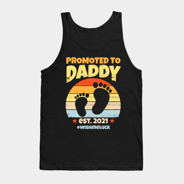 Vintage Promoted to Daddy est. 2021 Tank Top by ArtedPool